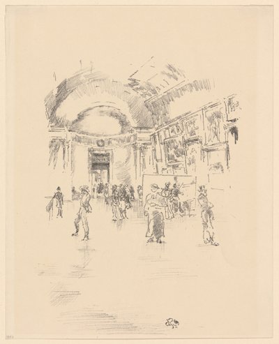 La Galería Larga, Louvre de James Abbott McNeill Whistler