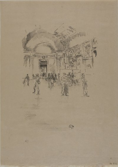 La galería larga, Louvre de James Abbott McNeill Whistler