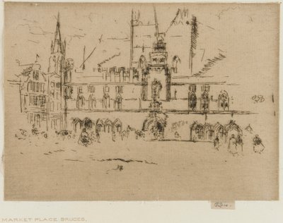 El mercado, Brujas de James Abbott McNeill Whistler