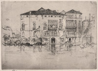 The Palaces, from the First Venice Set (Venecia, Serie de doce aguafuertes) de James Abbott McNeill Whistler