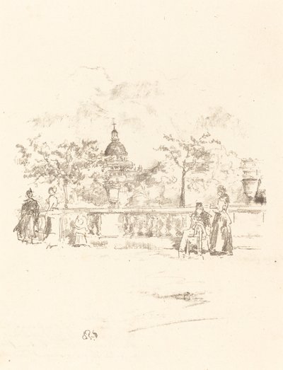 El Panteón, desde la Terraza de los Jardines de Luxemburgo de James Abbott McNeill Whistler