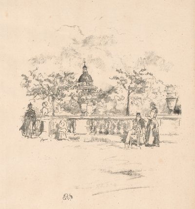 El Panteón, desde la terraza de los Jardines de Luxemburgo de James Abbott McNeill Whistler