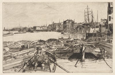 The Pool, from the Thames Set (una serie de dieciséis grabados de escenas en el Támesis y otros temas) de James Abbott McNeill Whistler