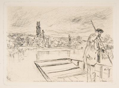 La barca de fondo plano de James McNeill Whistler