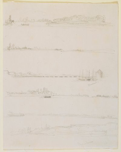 El Rin, cerca de Worms y Oppeheim de James Abbott McNeill Whistler