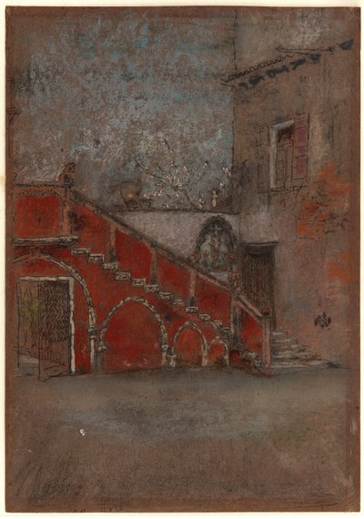 La Escalera: Nota en Rojo de James Abbott McNeill Whistler