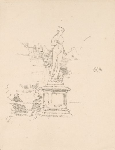 La Estatua, Jardines de Luxemburgo de James McNeill Whistler