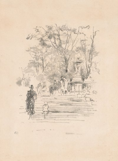 Los escalones, Luxemburgo de James Abbott McNeill Whistler
