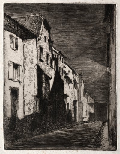 Doce grabados del natural:  Calle en Saverne de James McNeill Whistler