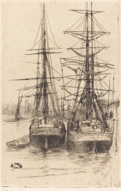 Dos barcos de James Abbott McNeill Whistler