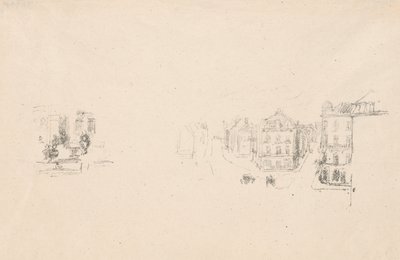 Dos bocetos de prueba: A. Grand Rue, Dieppe; B. Un interior de James Abbott McNeill Whistler