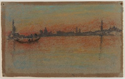 Venecia: Atardecer en el puerto de James Abbott McNeill Whistler