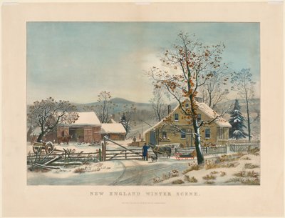 Escena de Invierno en Nueva Inglaterra de James Merritt Ives
