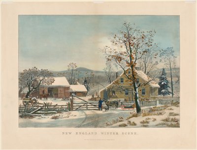 Escena de invierno en Nueva Inglaterra, 1861 de James Merritt Ives