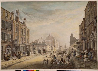 Vista hacia Hanover Square mostrando Holles Street, Londres, 1773-1791 de James Miller