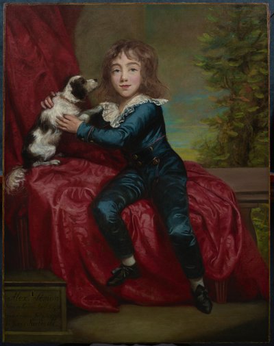 Retrato del Maestro Semon con un Spaniel de James Northcote