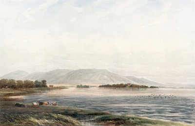 "Castillo de Lochleven" (litografía en color) de James Orrock