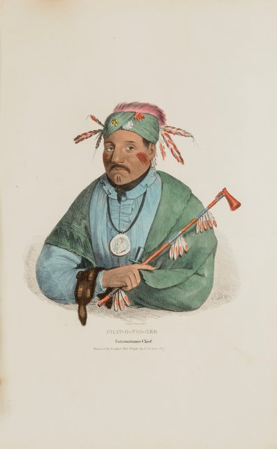 CHAT-O-MIS-SEE; Jefe Pottowattomie, de The Aboriginal Portfolio de James Otto Lewis