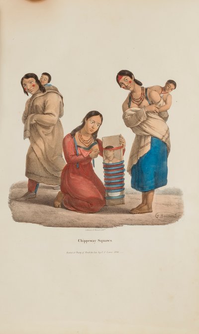 Mujeres Chippeway, de The Aboriginal Portfolio de James Otto Lewis
