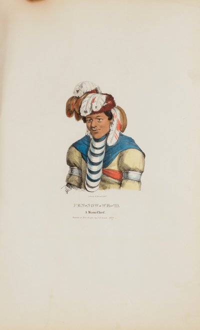 PEN-NOW-WE-TA; Un jefe de Miami, de The Aboriginal Portfolio de James Otto Lewis