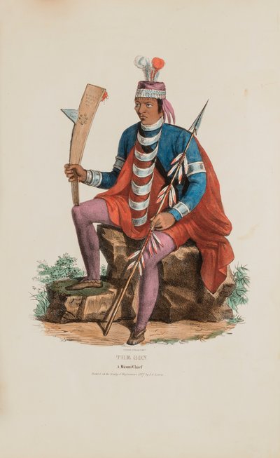 RICHARDVILLE; Un jefe de Miami, de The Aboriginal Portfolio de James Otto Lewis