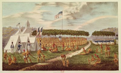 Vista del Gran Tratado celebrado en Prairie du Chien, Wisconsin, septiembre de 1825, de 