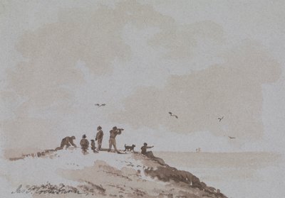 Observadores en una colina con vistas al mar de James Pattison Cockburn