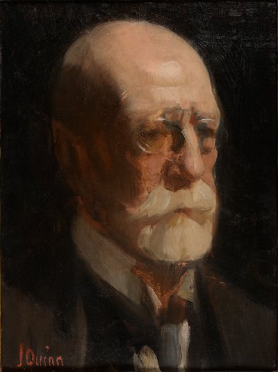 Retrato de un hombre con barba (óleo sobre lienzo) de James Peter Quinn