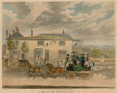 Una vista de la Carretera de Highgate de James Pollard