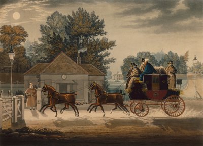Coche de correo a la luz de la luna de James Pollard