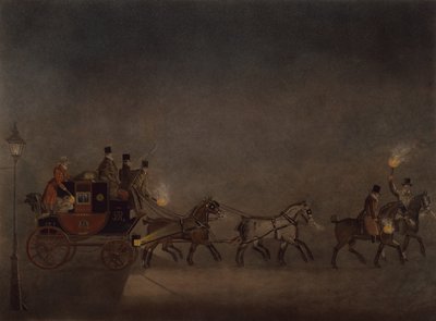 Diligencia en la niebla de James Pollard