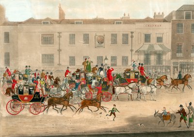 Correos del Norte en el Peacock, Islington de James Pollard
