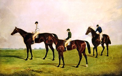 Caballos de carrera con jinetes de James Pollard