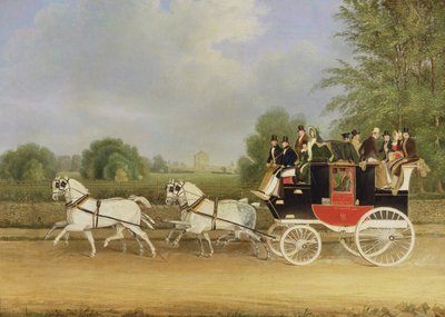 El Carruaje de Londres-Farringdon Pasando por Buckland House, Berkshire de James Pollard