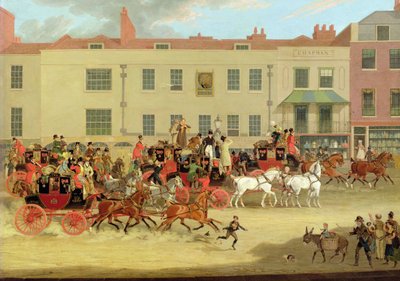 El correo del norte en el Peacock, Islington de James Pollard