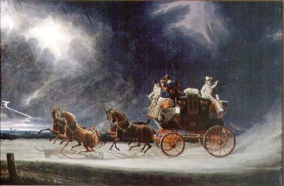El Correo de Norwich en una Tormenta en Newmarket Heath de James Pollard