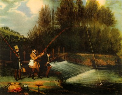 Pescando lucios en el río Lea, 1831, 1941 de James Pollard