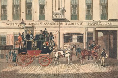 Taberna y hotel White Horse, Fetter Lane, Londres de James Pollard