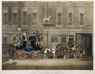 El Cambridge Teelgraph, White Horse, Fetter Lane, Londres de James Pollard