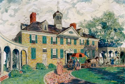 Mount Vernon, cerca de Alexandria, Virginia, EE.UU., siglo XVIII de James Preston