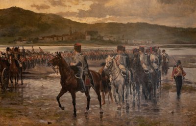 Paso del Biddasoa por el ejército de Wellington 7 de octubre de 1813 de James Prinsep Beadle