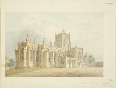 Vista noreste de la Catedral de Bristol, c.1830 de James R. Thompson