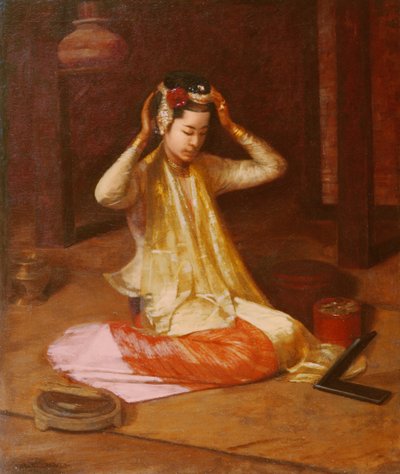 Una bailarina birmana, c.1920 de James Raeburn Middleton