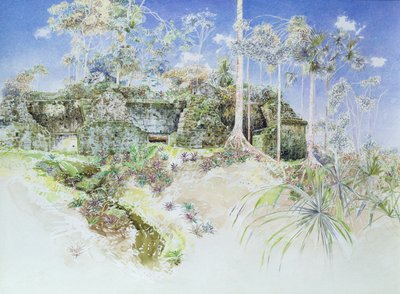 Templo en Ruinas, Tikal, Guatemala, 1984 de James Reeve
