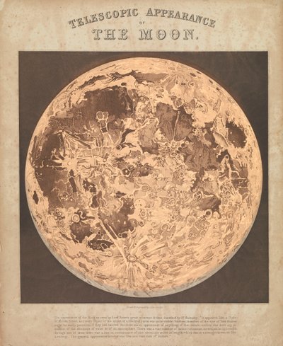 Aspecto telescópico de la luna (retroiluminada) de James Reynolds