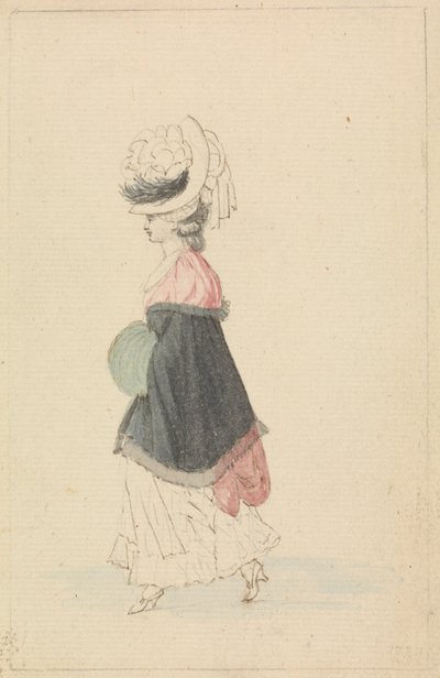 Una mujer a la moda vestida de paseo de James Roberts