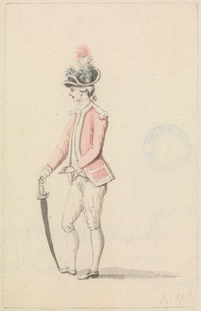 Oficial con escarapela y espada de James Roberts