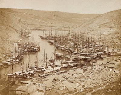 Puerto de Balaklava, mirando al norte, 1856 de James Robertson