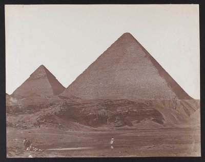 Egipto. Guiza. Pirámides de Keops y Kefrén de James Robertson