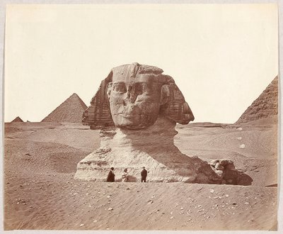 Egipto. Giza. La esfinge con la pirámide de Micerino al fondo de James Robertson